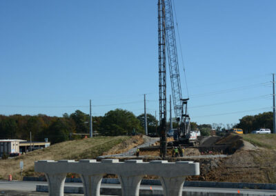 Photo of construction during 301/304 Interchange