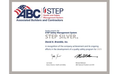 David A. Bramble, Inc. Achieves Silver STEP Achievement award for Safety Performance Through the ABC STEP Program